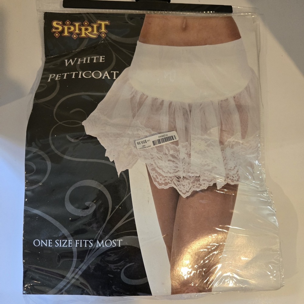 Spirit Halloween White Tulle Petticoat Adult Costume Accessory - One Size #3908